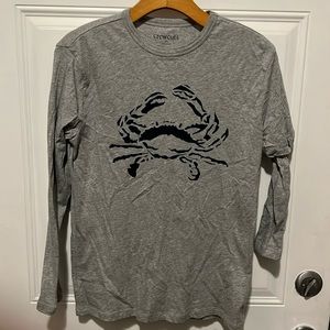 J.Crew CrewCuts Boy’s Long-sleeve, Gray Cotton Size 12 /14 T-shirt